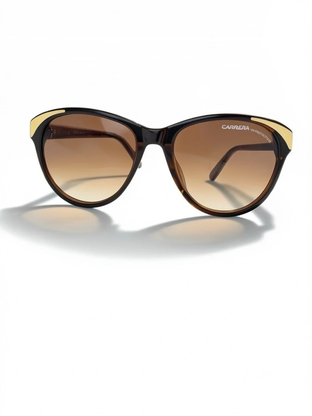 Vintage 90’s Carrera Women's Brown Frame w/ Gold-Accent Gradient Lens Sunglasses